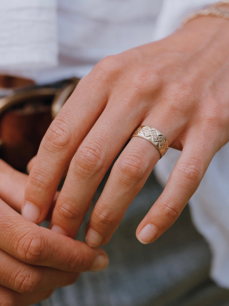 Star Cigar Band Ring