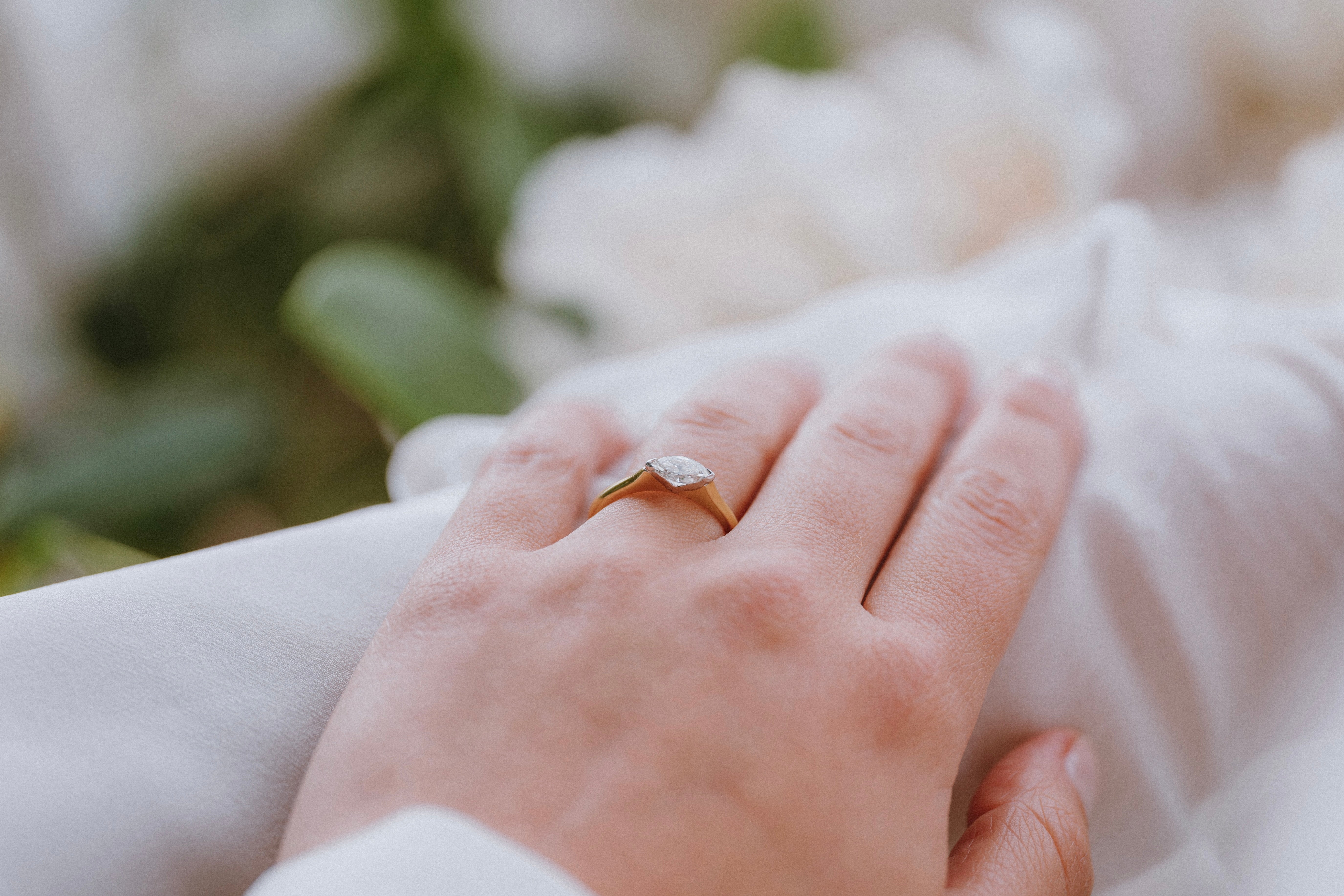 East-West Marquise Diamond Ring