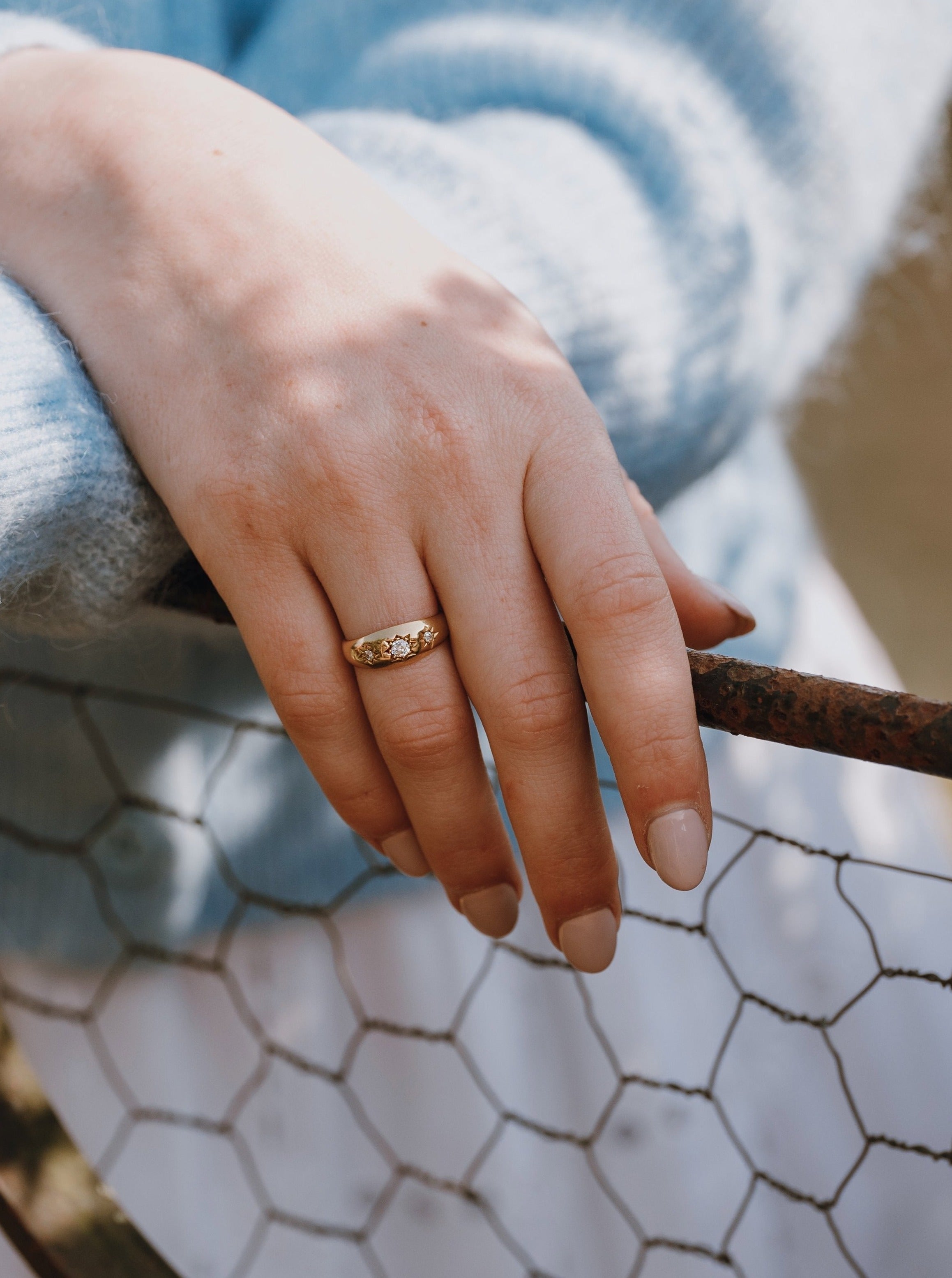 Edwardian Diamond Gypsy Ring