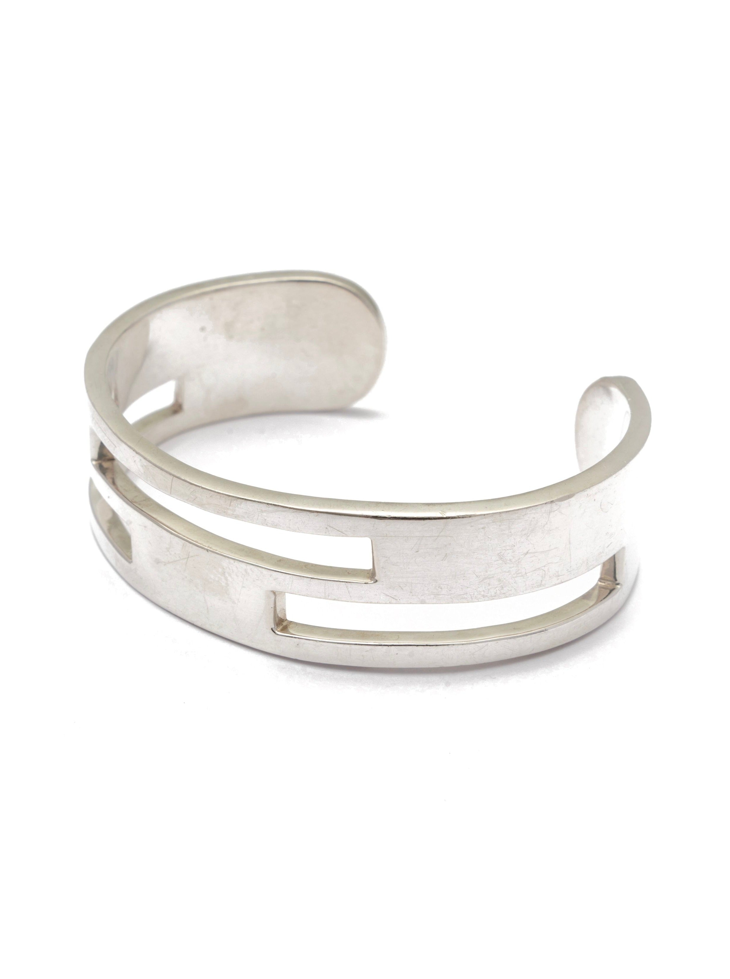 Heavy Silver Cut-Out Cuff