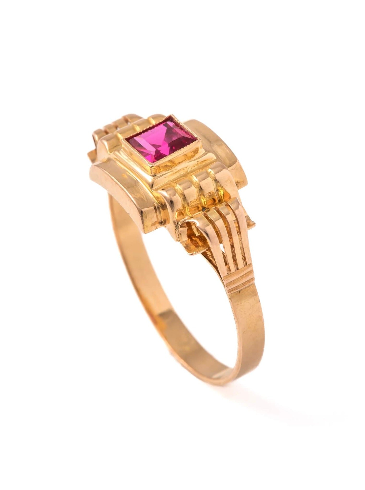 Portuguese Retro Ruby Ring