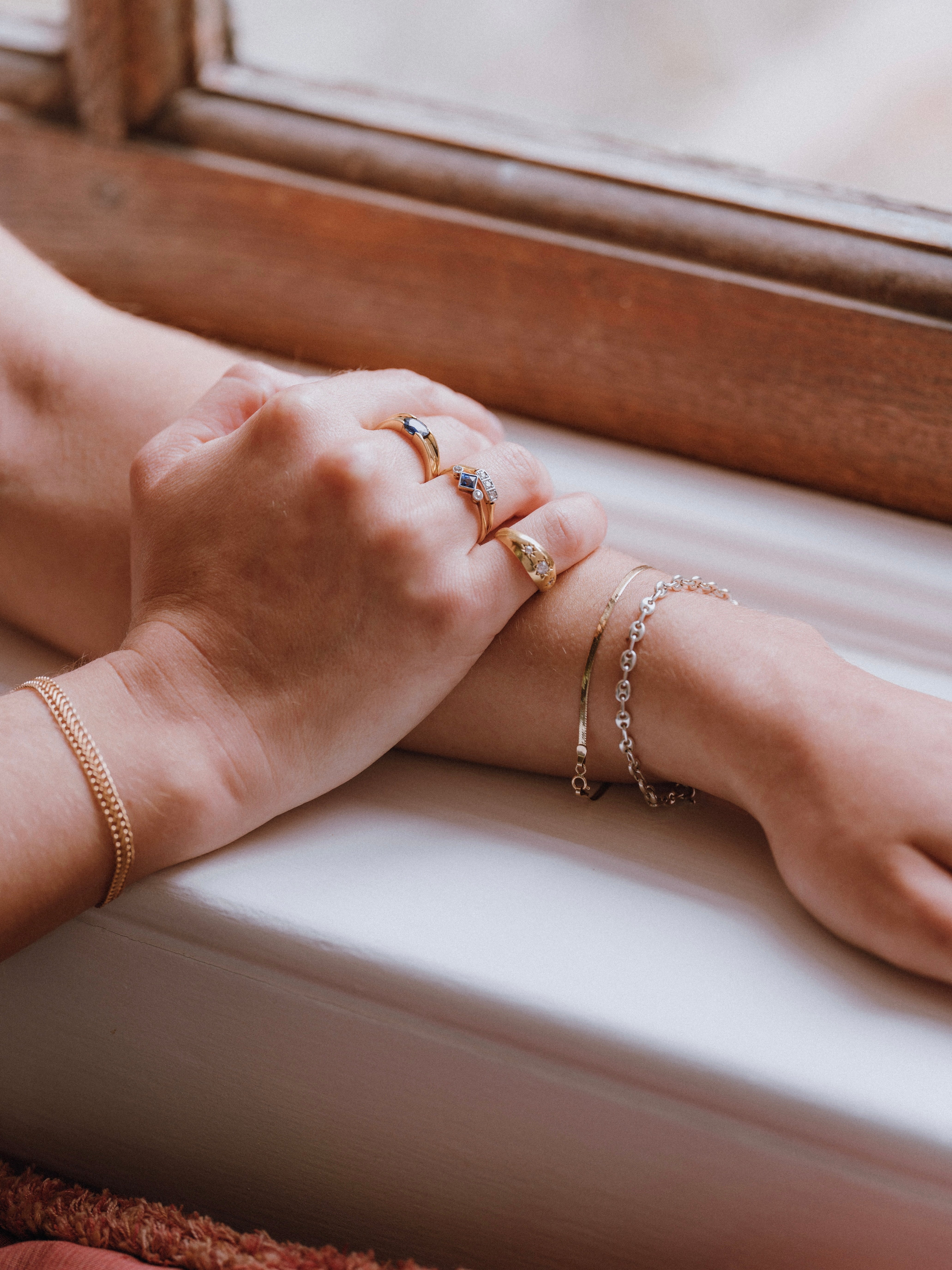 Silver Anchor Link Bracelet