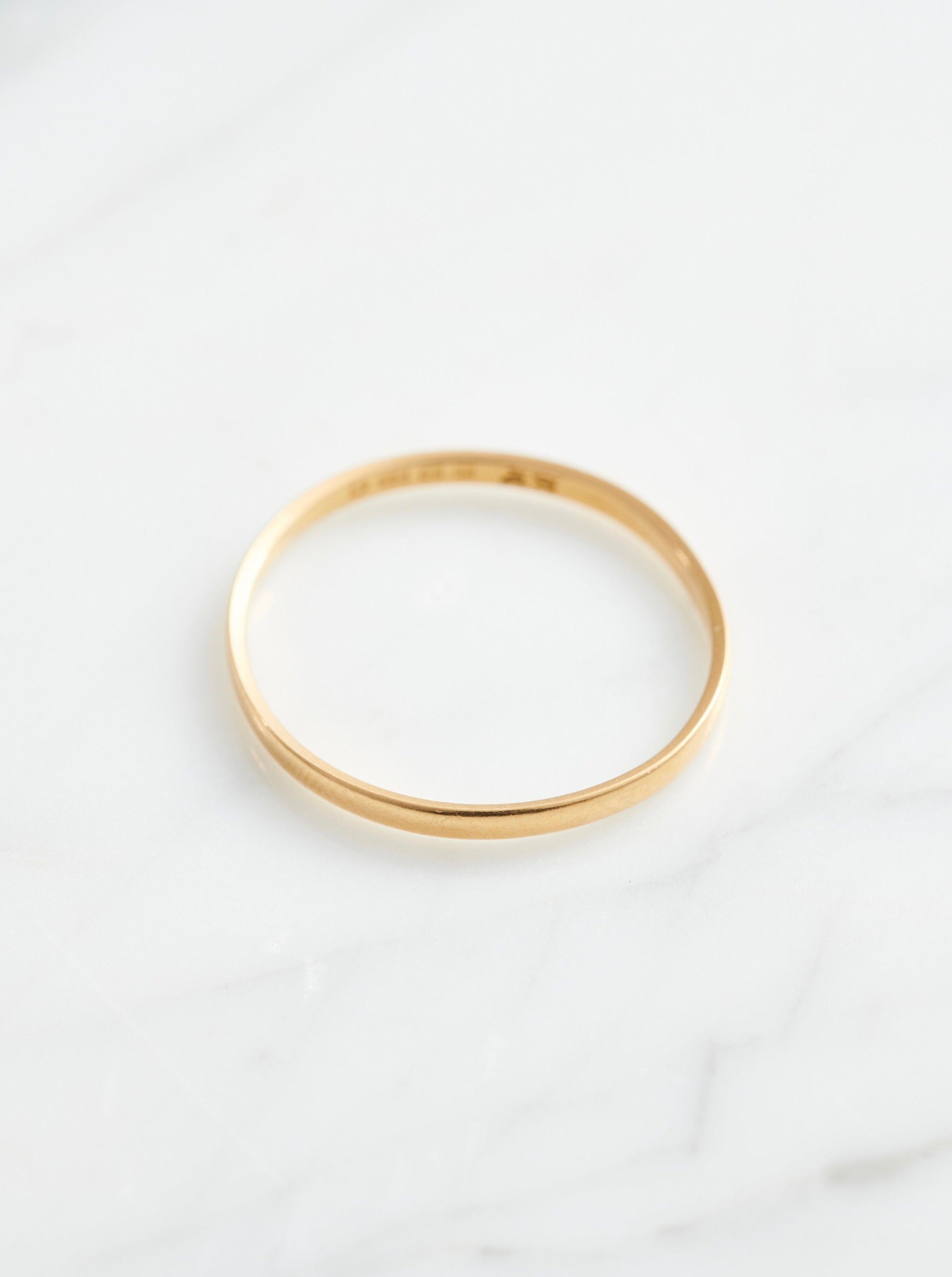 Skinny 22ct Gold Band