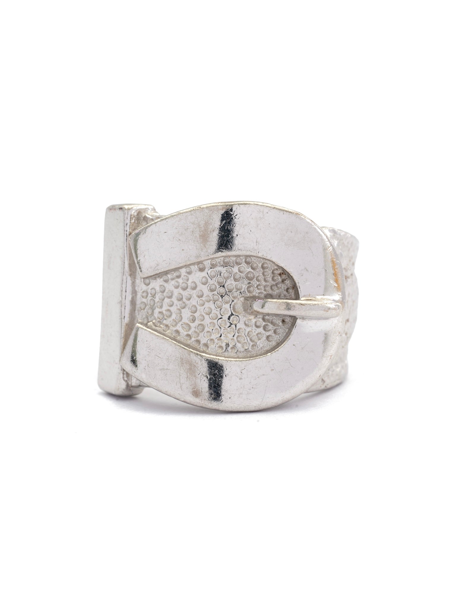 Statement Silver Buckle Ring