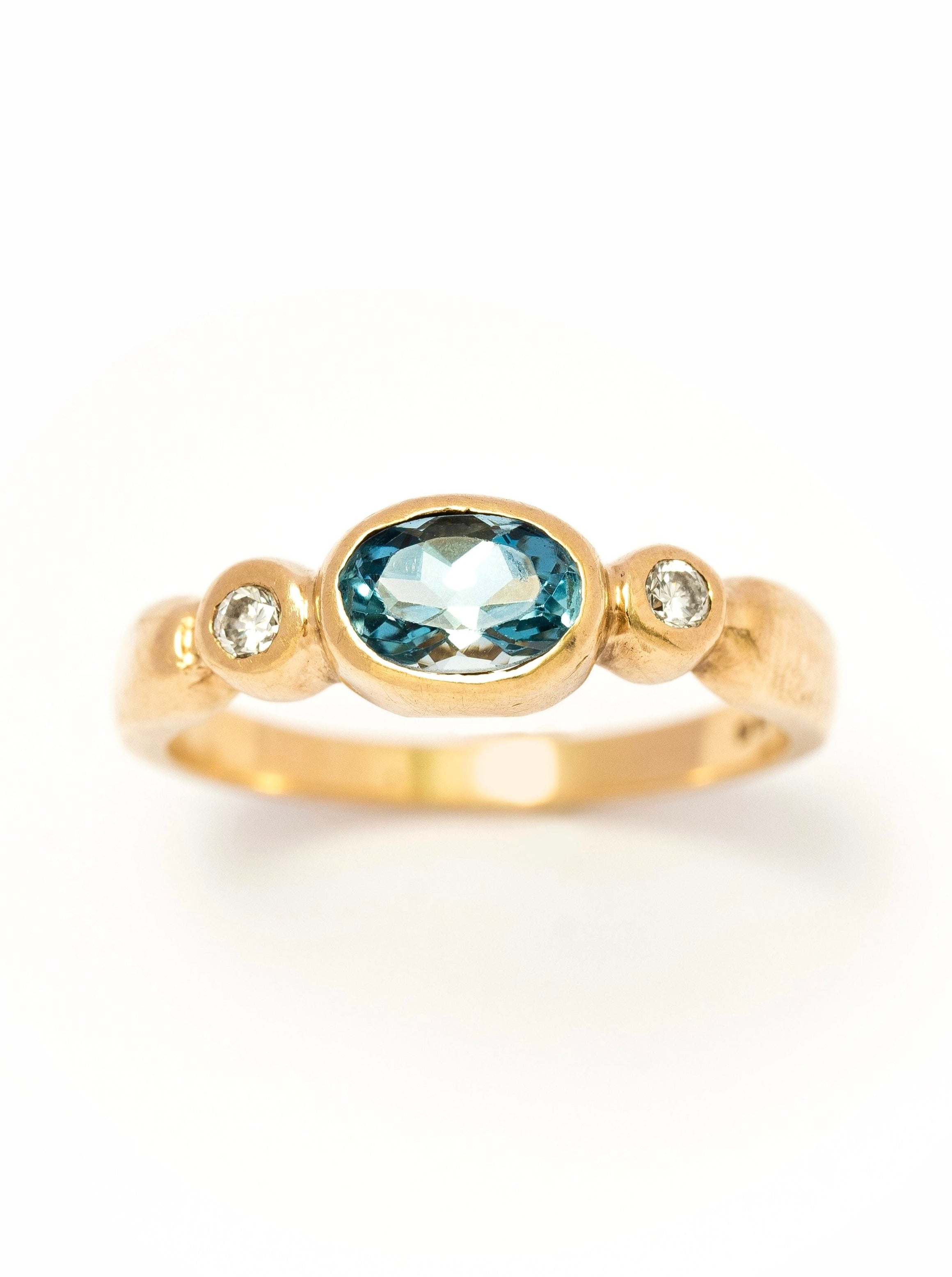 Topaz & Diamond Trilogy Ring