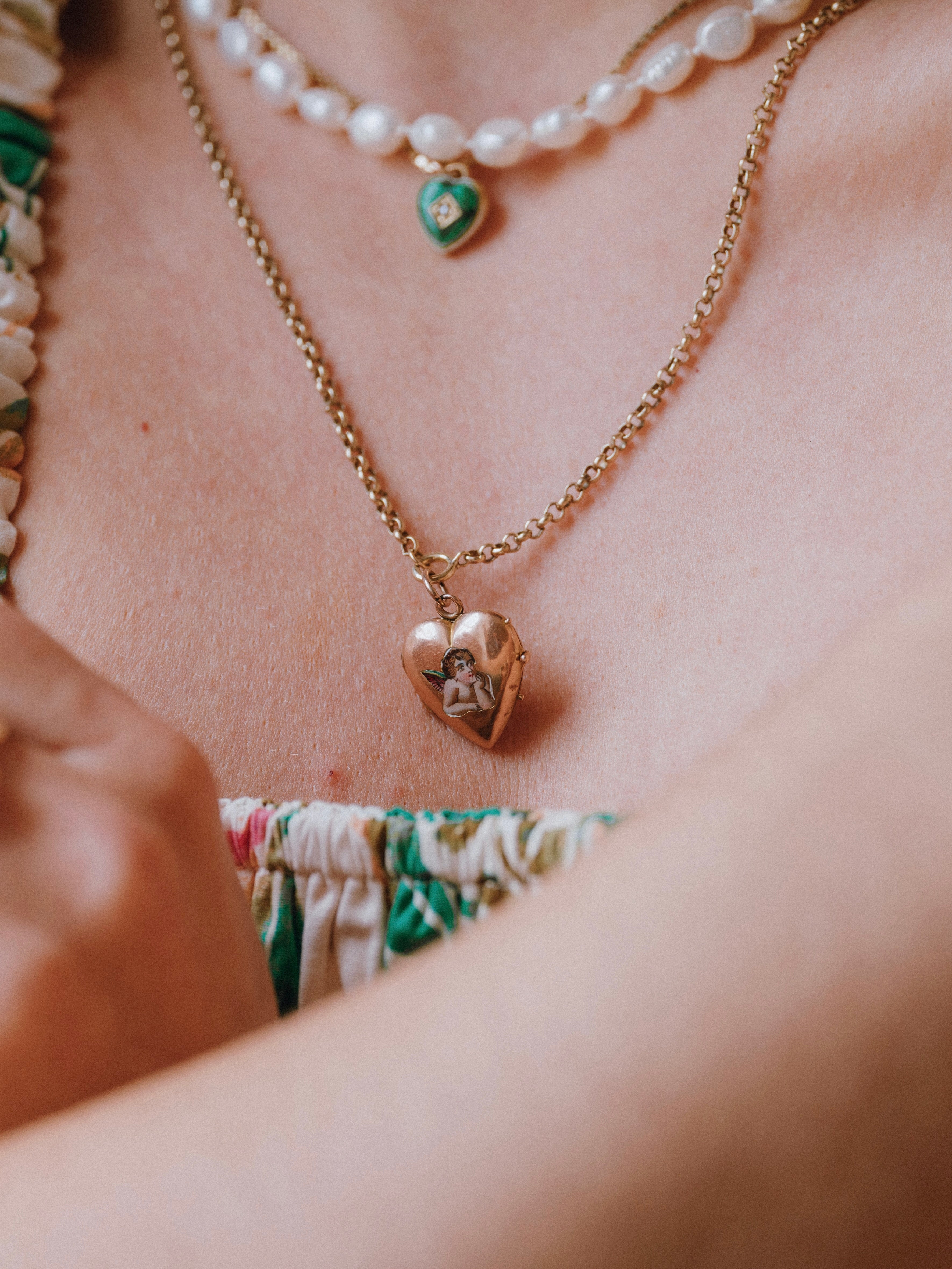 Victorian Cherub Heart Locket