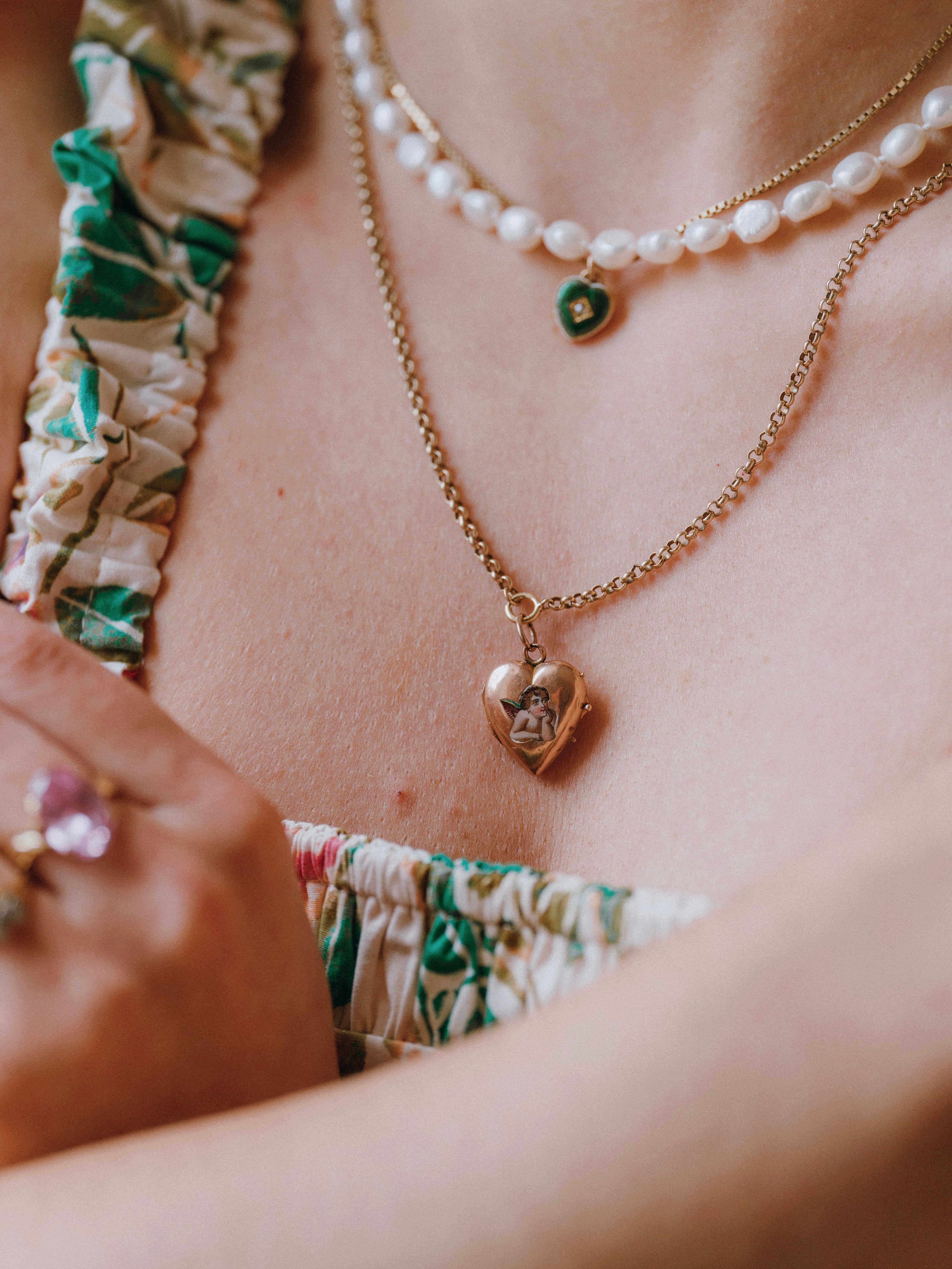 Victorian Cherub Heart Locket