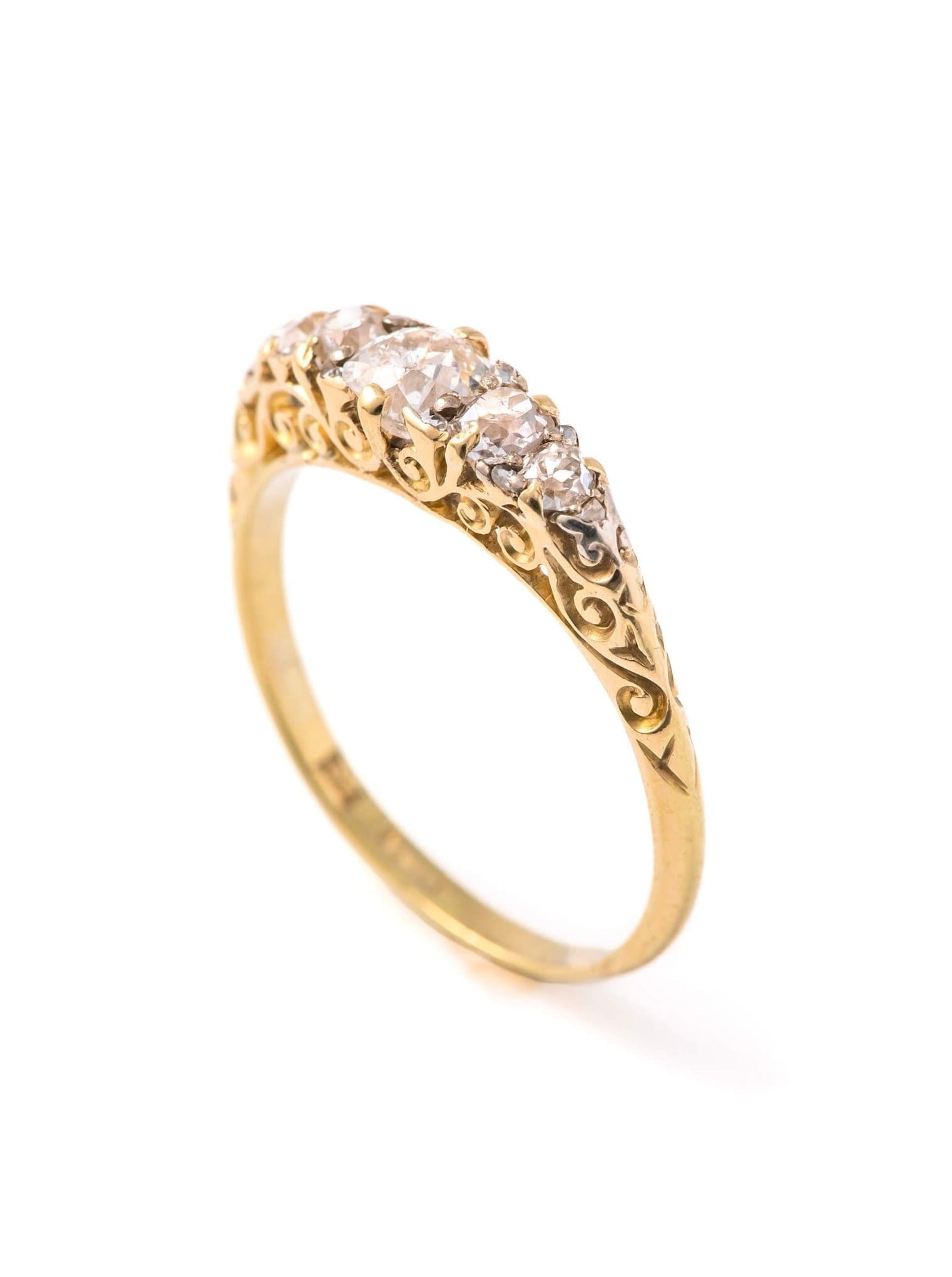 Victorian Half Hoop Diamond Ring