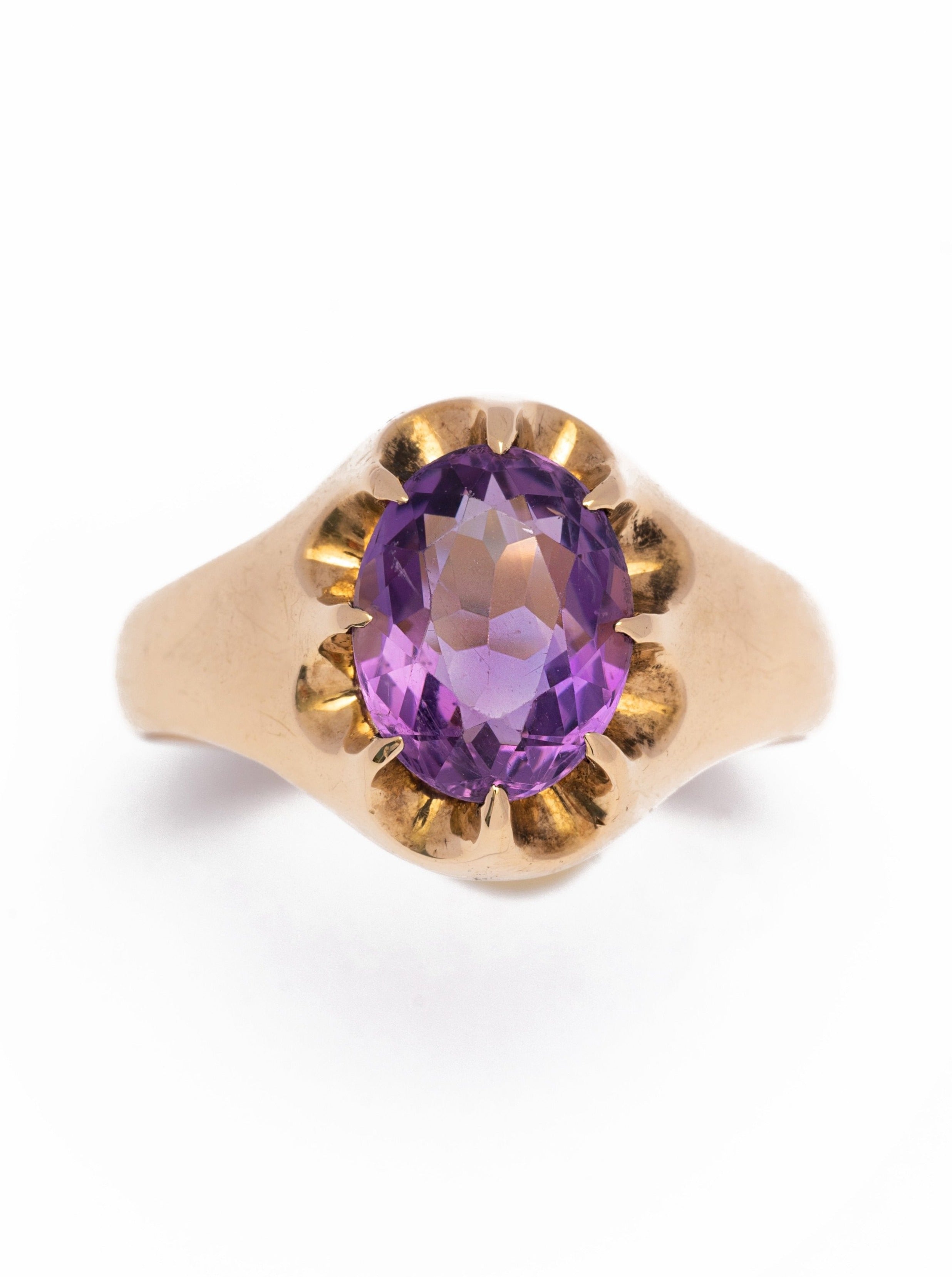 Vintage Amethyst Solitaire Ring