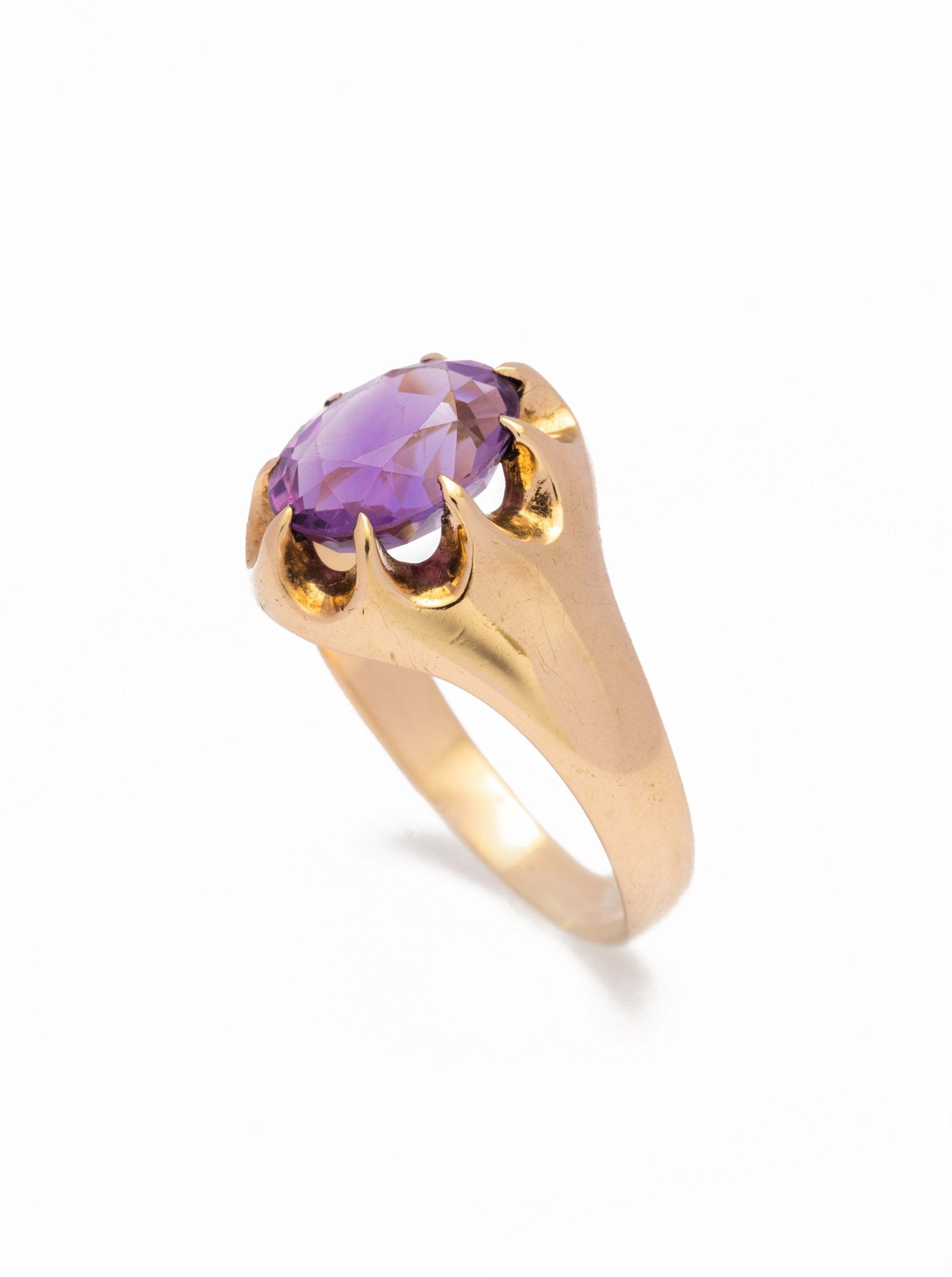 Vintage Amethyst Solitaire Ring