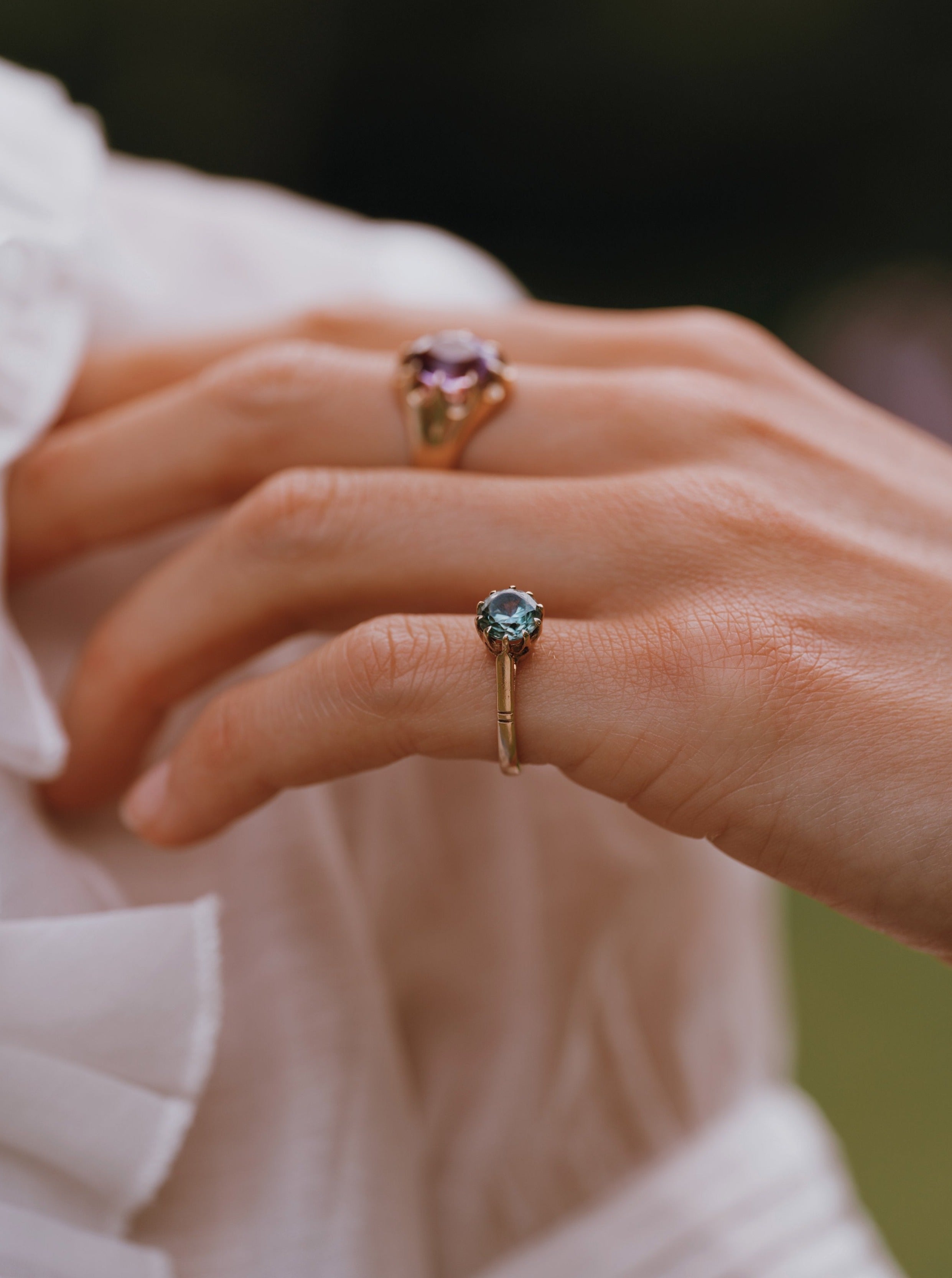 Vintage Blue Zircon Ring